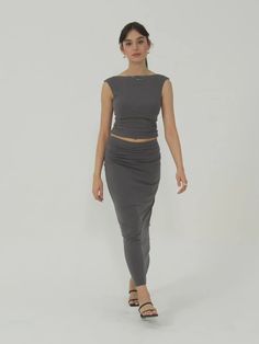 Ogl Cotton Jersey Ruched Side Pencil Maxi Dress – OGLmove Maxi Pencil Skirt, Maxi Dress Cotton, Maxi Skirt, Shopping Outfit, Pencil, Slim Fit, Maxi Dress, Fashion Outfits, Elastic