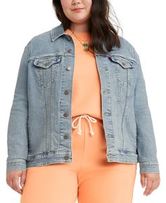 in stock Denim Essentials, Denim Trucker Jacket, Style Inspiration Summer, Classic Jeans, Perfect Wardrobe, Trucker Jacket, Plus Size Jeans, Women's Coats & Jackets, Jackets Online