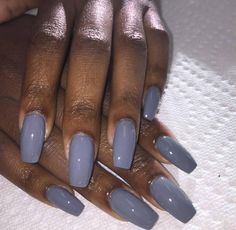 Milky Gray Nails, Bluish Gray Nails, Greyish Blue Nails, Blue Gray Nails, Grey Blue Nails, Light Grey Nails, Blue Grey Nails, Light Gray Nails