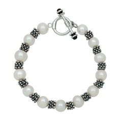 Pearl White Beaded Round Bracelet, Silver Beaded Bracelet, Bracelets Beaded, Sterling Silver Bead Bracelet, Silver Bead Bracelet, Stone Cuts, Sterling Silver Bead, Beaded Bracelet, Jewellery And Watches