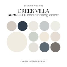 the color scheme for greek villa complete coordinating colors