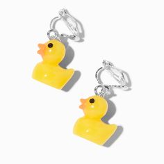 Claire's Yellow Rubber Ducky Drop Clip-On Earrings Duck Items, Bday Present Ideas, Clay And Resin, Figs Scrubs, Rubber Ducks, Halloween Costumes Friends, Milk Makeup, Rubber Ducky, Gemstones Crystals