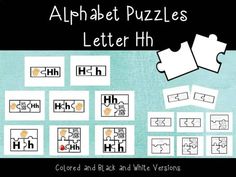 the alphabet puzzles letter h is for children to learn how to read and write letters