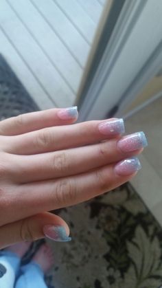 Cotton candy nails, acrylic design Candy Nails Acrylic, Reveal Nails, Gender Reveal Nails, Coffin Nails Ombre, Cotton Candy Nails, Candy Nails, Pink Chrome Nails, Chrome Nails Designs, Candy Hair