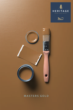 Dulux Heritage Masters Gold Dulux Heritage Brushed Gold, Dulux Colour Schemes, Antique Gold Paint, Dulux Colour Chart, Gold Paint Colors, Yellow Color Combinations