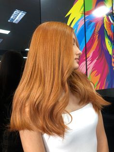 Orange Hair Colors, Orange Hair Color Ideas, Ginger Blonde Hair, Orange Hair Color, Baylage Hair, Hair Color Orange, Strawberry Blonde Hair Color, Gorgeous Hair Color