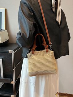 Bird in Bag - Fashionable Commuter Handbag with Adjustable Shoulder Strap Style Minimalist, Bag Bag, Bird In Bag, Mini Fashion, Square Bag, Color Khaki, Shoulder Strap, Buckle, Handbags