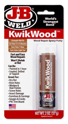 weld kwkwood wood repair putty, 1 / 2 ounce tube pack