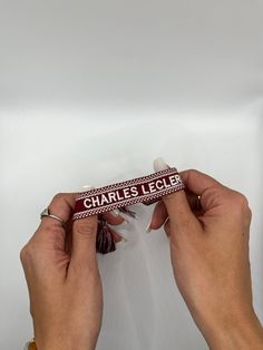 "\"CHARLES LECLERC #16\" Unique embroidered bracelet with adjustable tassel" Charles Leclerc Bracelet, Charles Leclerc 16, Embroidered Bracelet, Formula 1 Car, Business Idea, Charles Leclerc, Birthday List, Aesthetic Images, Jewelry Inspo