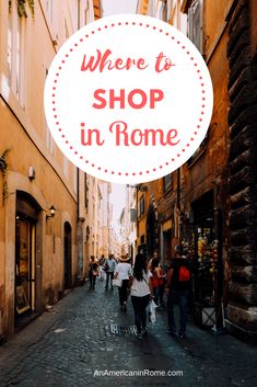 there is a sign that says where to shop in rome