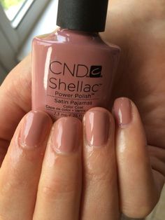 Cnd Shellac Satin Pajamas, Cnd Satin Pajamas, Nails Shallec, Shellac Ideas, Pajamas Satin, Shellac Nail Designs