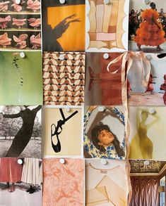 a collage of photos with different types of clothing and accessories on them, including scissors