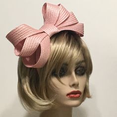 Pink Bow Fascinator, 1920s Bow Headpiece, Pink Perched Headband, Church Hat, Tea Party Hat This stunning classic Downton Abbey vintage inspired headband is the perfect accompaniment for any styled event. Made with a Yellow bow applied onto a 1" Yellow Satin Headband. This headband is reversible and measures 9" across. Each piece is designed and uniquely made one at a time with much thought, time and love. In most cases there is only one of a kind. I work from a smoke-free studio. All pieces are securely wrapped and boxed to prevent damage/breakage. This item is ready to ship. Feel free to convo me if you have any questions. Thank you very much for visiting my shop. Have a blooming day! Evening Hats With Ribbon For Royal Ascot, Evening Hat With Ribbon For Royal Ascot, Kentucky Derby Vintage Fascinator Headband, Party Hats With Ribbon And Short Brim, Party Hat With Ribbon And Short Brim, Fitted Headband Fascinator For Vintage Events, Flapper Style Fascinator For Kentucky Derby Evening, Flapper Style Evening Fascinator For Kentucky Derby, Fitted Flapper Headpieces For Evening