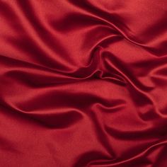 Red Silk Duchesse Satin - Formal - Dresses - Applications Red Satin Fabric, Satin Curtains, Satin Suit, Duchess Satin, Satin Saree, Mood Fabrics, Luxury Silk, Satin Shirt, Silk Charmeuse