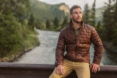 Embrace the spirit of adventure with the Teton Leather Jacket, a tribute to the rugged majesty of Wyoming’s Teton Mountain Range. Its rich, full-grain leather evokes the grandeur of these storied peaks, making a statement that is both daring and refined—striking the perfect balance between boldness and restraint. Crafted from premium full-grain sheep leather that develops a handsome patina with wear, the jacket features a modern brick-stitch pattern for a contemporary update. The lightweight dow Waxed Canvas Jacket, Dark Brown Leather Jacket, Light Down Jacket, Leather Puffer, Mahogany Brown, Light Down, Leather Camera Bag, Lambskin Leather Jacket, Leather Jacket Style