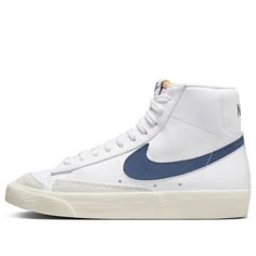 (WMNS) Nike Blazer Mid '77 'Diffused Blue' CZ1055-125 Cute Fits With Nike Blazers, Cute Blazers Nike, Nike Blazer Mid 77 Orange, Cute Nike Blazers, Nike Blazer Blue, Nike Mid Blazer, Nike Blazer Women, Mid Blazer, Wishlist Clothes