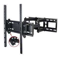 the tilting tv wall mount is shown with an arrow pointing to it's left side