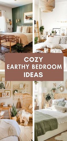 cozy earthy bedroom decor ideas that are easy to do in the day and night