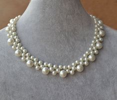 Ivory pearl necklacewhite pearl Necklace,Glass Pearl Necklace,Wedding Necklace,bridesmaid necklace,Jewelry on Etsy, $15.00 Cheap Beaded Pearl Jewelry, Cheap White Polished Beaded Necklaces, Cheap Heart Beads Necklaces For Weddings, Cheap White Beaded Chain Necklace, Cheap White Dangle Necklaces, Cheap White Pearl Chain Jewelry, Cheap Elegant Pearl Necklace With Polished Beads, Cheap Adjustable Pearl Necklace With Beaded Chain, Handmade Cheap Round Pearl Necklace