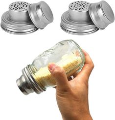 PRICES MAY VARY. Stainless Steel Mason jar Strainer Shaker Lids fit for regular mouth mason jars to mix seasonings,spices,salt,pepper,sugar,flour,cover cap to keep seasonings fresh when not in use.Can’t use as a cocktail shaker—Will LEAKS. MATERIAL - The stainless steel mason jar spice lid made of 304 stainless steel,sturdy and has long time to use,food grade sealing silicone gasket. LEAKPROOF - Our Mason jar lids edges have ribbing for anti slip easy grip, easy open and tighten. These Stainless Mix Spices, Canning Lids, Pint Jars, Canning Jar, Mason Jar Lids, Hand Painted Jewelry, Ball Jars, Ceiling Fan In Kitchen, Canning Jars