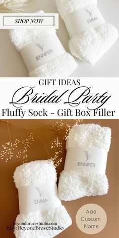 Looking for bridesmaid proposal gift ideas? Wrap your bridal party in warmth with these cozy fluffy socks! Perfect for a wedding day or bachelorette party, each pair adds a touch of elegance to the celebration. Shop now for unique bridal party gifts—whether for bridesmaids, the bride, or even men in your bridal party. These soft socks are a thoughtful way to say “thank you” to everyone on your special day! Soft Socks