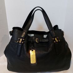 In Good To Excellent Pre-Owned Condition. Price Firm Ralph Lauren Tote Bag, Ralph Lauren Tote, Ralph Lauren Handbags, Canvas Leather Bag, Ralph Lauren Bags, Denim Shoulder Bags, Ralph Lauren Leather, Black Leather Satchel, Brown Leather Shoulder Bag