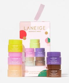 Laneige Midnight Minis Lip Mask Set at BEAUTY BAY Sephora Skin Care, Perfect Skin Care Routine, Laneige Lip Sleeping Mask, Pretty Skin Care, Holiday Gift Sets, Lip Sleeping Mask, Skin Care Items, Beauty Bay, Skin Care Kit