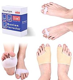 Orthopedic Bunion Corrector & Bunion Relief 6pcs Big Toe Separators Set - Pain Relief in Hallux Valgus,Non-Slip Protector Sleeves | Hammer Toe Straighteners | Bunion Pads | Aid Treatment