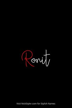 the word reta written in red on a black background