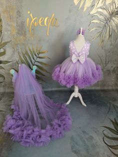 Purple Ball Gown Princess Dress For Wedding, Princess Lavender Gown For Party, Princess Style Lavender Party Gown, Princess Style Lavender Gown For Party, Purple Ball Gown For Dress-up Occasions, Whimsical Purple Wedding Dress, Purple Princess Gown With Ruffles, Lavender Ruffled Dress For Wedding, Lavender Ruffled Wedding Gown