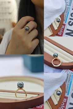 Yellow Gold Tahitian Pearl Ring Gift, Tahitian Pearl Ring Jewelry As Gift, Gift Tahitian Pearl Ring In Yellow Gold, Tahitian Pearl Ring Jewelry Gift, Gold Rings With Tahitian Pearl For Gift, Gift Yellow Gold Tahitian Pearl Ring, Fine Jewelry Tahitian Pearl Ring, Tahitian Pearl Ring, Ring Minimalist