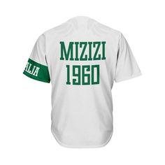 MIZIZI celebrates Nigeria's anniversary as an independent state with a remake of our 2016 Limited Edition White Nigeria Baseball Jersey, designed specifically for Nigerian Independence Day. Being one of the crowd faves, the crispy white baseball jersey is designed with green motifs, reflecting Nigeria's national colors. Nigeria gained independence on October 1, 1960, and has since gone on to be a cornerstone of African wealth, pride, and growth. This jersey is a celebration of Nigerian "Unity an White College Baseball Jersey With Team Logo, White Baseball Jersey With Team Logo For College, White Baseball Jersey With Team Logo And Crew Neck, Sporty White Baseball Jersey For Fans, White Baseball Jersey With Team Name, Throwback White Baseball Jersey With Team Name, White Team Jersey For Streetwear, White Streetwear Jersey With Team Name, White Fan Apparel Baseball Jersey With Team Logo