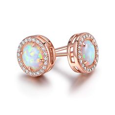 PRICES MAY VARY. Earring Dimension: This Rose Gold Plated or White Gold Plated Created Opal Halo Stud Earrings is 0.3 Inches in Length. Gold Plated Opal Earrings For Women, Mens, Teens & Girls These Beautiful Stud Opal Earrings are the perfect gift for a bridesmaid, sister, bestfriend, girlfriend, mother or aunt. The perfect jewelry gift for any occasion! Barzel's Opal Stud Earrings are worn as studs and is the perfect size and perfect color which will go with anything! We Offer a LIfetime No-Qu White Opal Stud Earrings, Long Crystal Earrings, Teardrop Bridal Earrings, Bridal Earrings Studs, Pearl Drop Earrings Gold, Natural Pearl Earrings, Black Diamond Earrings, Opal Stud Earrings, Crystal Earrings Wedding