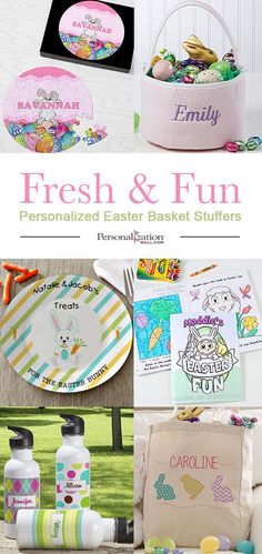 fresh and fun personalized easter basket stuff for kids to use in the playroom