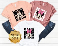 Mom Daughter Disney Shirts, Minnie Shirts, Mom And Girl, Mama And Daughter, Minnie Mouse Shirt, Outfit Disney, Mini Outfit, Minnie Shirt, Disney Mom