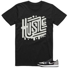 Jordan 1 Low OG Shadow Shirt Hustle Graphic Sneaker Tee