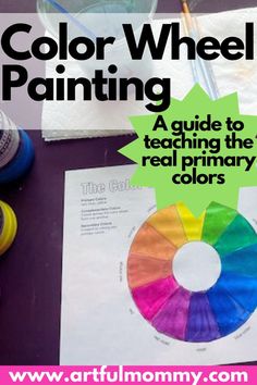 the color wheel is being used to teach children how to paint