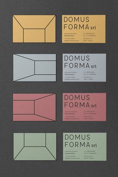 some type of business cards with different colors