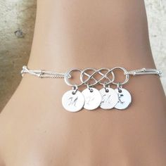 Nickel-free Elegant Charm Bracelet For Friendship, Friendship Infinity Metal Jewelry, Infinity Metal Jewelry For Friendship, Metal Infinity Jewelry As Friendship Gift, Mother's Day Birthday Gift Charm Bracelet, Metal Infinity Jewelry For Friendship, Adjustable Silver Chain Friendship Bracelet, Adjustable Silver Chain Bracelet For Friendship, Nickel-free Silver Infinity Jewelry