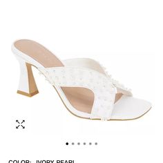 Super Cute For Bridal Events, Bachelorette, Wedding Or Any Event. Very Comfortable Jusy Didn’t Get A Chance To Wear During My Bridal Era! Tags: Pearl Bride Bridal Bachelorette Wedding Sandal Pearl Embellished Heels For Prom In Spring, Spring Pearl Embellished Heels For Prom, Chic Open Toe Heels For Bridal Shower, Chic Open Toe Wedding Shoes For Bridal Shower, Elegant Cream Synthetic Heels, White Synthetic Wedding Shoes With Padded Heel, Chic Synthetic Heels For Wedding, White Almond Toe Heels For Events, Glamorous White Heels For Prom