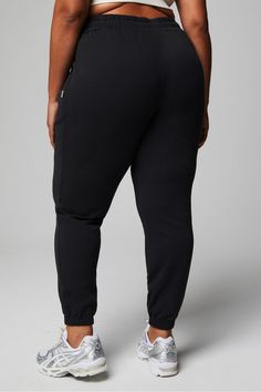 Year Round Terry Sweatpant Fabletics black female Activewear >> Womens >> Bottoms >> Pants & Joggers >> Joggers Year Round Terry plus Everyday/Lounge External Pocket Black Relaxed Fit Tapered Yoga Pants, Black Tapered Leg Gym Bottoms, Black Relaxed Fit Yoga Pants For Gym, Black Relaxed Fit Athleisure Leggings, Black Leggings With Pockets For Loungewear, Black Relaxed Fit Leggings For Loungewear, Black Tapered Leg Sweatpants For Workout, Black Relaxed Fit Leggings With Elastic Waistband, Black Workout Bottoms With Ribbed Waistband