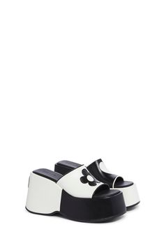 base| Dolls Kill Outfits, Platform Mules, Mule Sandals, Platform Wedge, Y2k Fashion, Platform Wedges, Dolls Kill, Exclusive Collection, Black Sandals