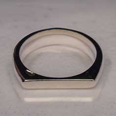 Flat Bar Rectangle Ring, Bar signet Ring for men, Chunky ring, Signet Pinky Jewelry, Black Ring, Signet women Ring, Men Signet ring Modern Everyday Rings With Rectangular Stone, Modern Everyday Ring With Rectangular Stone, Modern White Gold Rectangular Ring, Modern Rectangular White Gold Ring, Modern Rectangular Jewelry For Anniversary, Modern Rectangular Ring For Anniversary, Stackable Rectangular Rings For Formal Occasions, Formal Rectangular Stackable Rings, Modern Adjustable Rectangular Rings