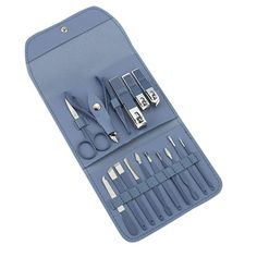 Manicure set 16-piece folding Manicure pedicure clipper care kit Nail clipper tool set Material: Stainless steel Color: as the picture shows, (Due to the difference between different monitors, the picture may have slight color difference. please make sure you do not mind before ordering, Thank you!) Package weight: 181g Package size: 16x14x1cm,(Please allow 1-3mm error due to manual measurement. please make sure you do not mind before ordering.) nail clippers nail kit manicure kit nail clipper c Kit Manicure, Band Nails, Acrylic Nail Kit, Preppy Stuff, Pedicure Manicure, Steel Nail, Pedicure Kit, Nail Cuticle, Manicure Kit