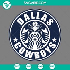 the starbucks logo is shown in white and blue