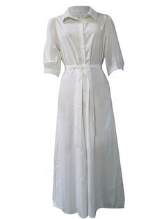 Gender: Women'sStyle: Fashion, Casual, ClassicOccasion: Outdoor, Daily, VacationDresses Type: Casual Dress, Shirt DressNeckline: Shirt CollarFabric: PolyesterDesign: Ruched, Lace up, PocketSleeve Length: Half SleeveElasticity: Micro-elasticLook After Me: Machine washPattern: PlainSeason: Summer, SpringDress Length Type: Maxi long DressFit Type: Regular Fit Pleated Shirt Dress, Shirt Casual Style, Casual Day Dresses, Solid Color Dress, High Quality Dress, Shirt Dress Casual, Dress Shirts For Women, Necklines For Dresses, Women Long Dresses