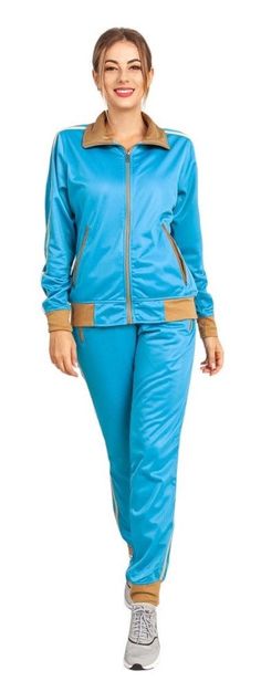 This women's 2-piece tracksuit features a comfortable track material suitable for any age and all sorts of casual and sports activities. Tracksuits have always been in mainstream fashion trends and the elegant color combinations has made this 2-piece tracksuit a top choice for every day activewear. Many traditional outlets do carry trimmed jogger track pants with full zip up track jackets but not many carry a matching 2-piece jogging outfit. This matching 2-piece jogging outfit is available in regular sizes from XS to XL and also plus size are available as 2XL and 3XL. Rest assured that these jogging suits run true to size and offer a relaxed and comfortable fitting for all ages. Specifications: Jogger style track pants Full zip up track jacket with 2 zippered side pockets Matching 2-piece Elegant Color Combinations, Jogging Suits, Jogging Outfit, Joggers Track Pants, Elegant Color, Jogging Suit, Tracksuit Women, Fashion Joggers, Sports Activities