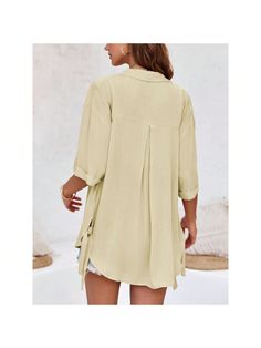 BZB Womens Button Down Shirts V Neck Half Sleeve Tops Side Tie Knot Blouse Khaki Casual    Plain Shirt   Women Clothing, size features are:Bust: ,Length: ,Sleeve Length: Knot Blouse, Knotted Blouse, Women's Button Down Shirt, Half Sleeve Tops, Plain Shirt, Women Blouses, Plain Shirts, Shirt Women, Short Sleeve Blouse