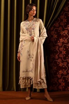 Brand: Sana SafinazProduct Code: M243-009A-3CPCollection: Muzlin by Sana Safinaz Unstitched Winter CollectionFabric: Slub DESIGN DETAILS: Embroidered Front Kali On Slub 3 Pieces Dyed Back On Slub 1.20 Meters Embroidered Sleeves On Slub 0.65 Meters Embroidered Kuful On Organza 2 Pieces Embroidered Shawl 2.5 Meters Dyed Cotton Pants 1.75 Meters DISCLAIMER:* Lining, Laces, and Tassels are not included in unstitched variants.* Embellishment items in stitched outfits are subject to market availability.* Product color may vary due to photographic lighting or your device settings. CARE INSTRUCTIONS: Extra Fabric Has Been Used For Shoot Original Color May Vary Slightly From The Picture Dry Clean Recommended Iron The Clothes At Moderate Temperature Do Not Use Bleach, Or Stain Removing Chemicals Dam Batik Print Dress, Lehenga Jewellery, Saree Sale, Embroidered Shawl, Sana Safinaz, Lehenga Style, Lawn Dress, Embroidered Sleeves, Jamdani Saree