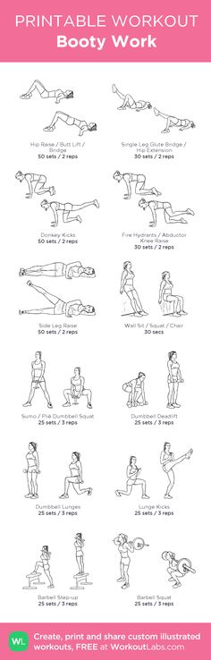 the printable workout poster shows how to do an exercise with one hand and two hands